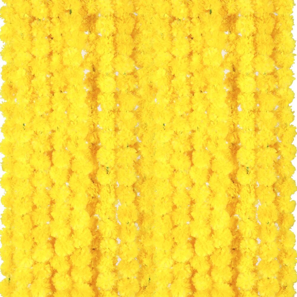 6224 15 Pack Marigold Garland for Decoration 5 ft Long Strands Faux
